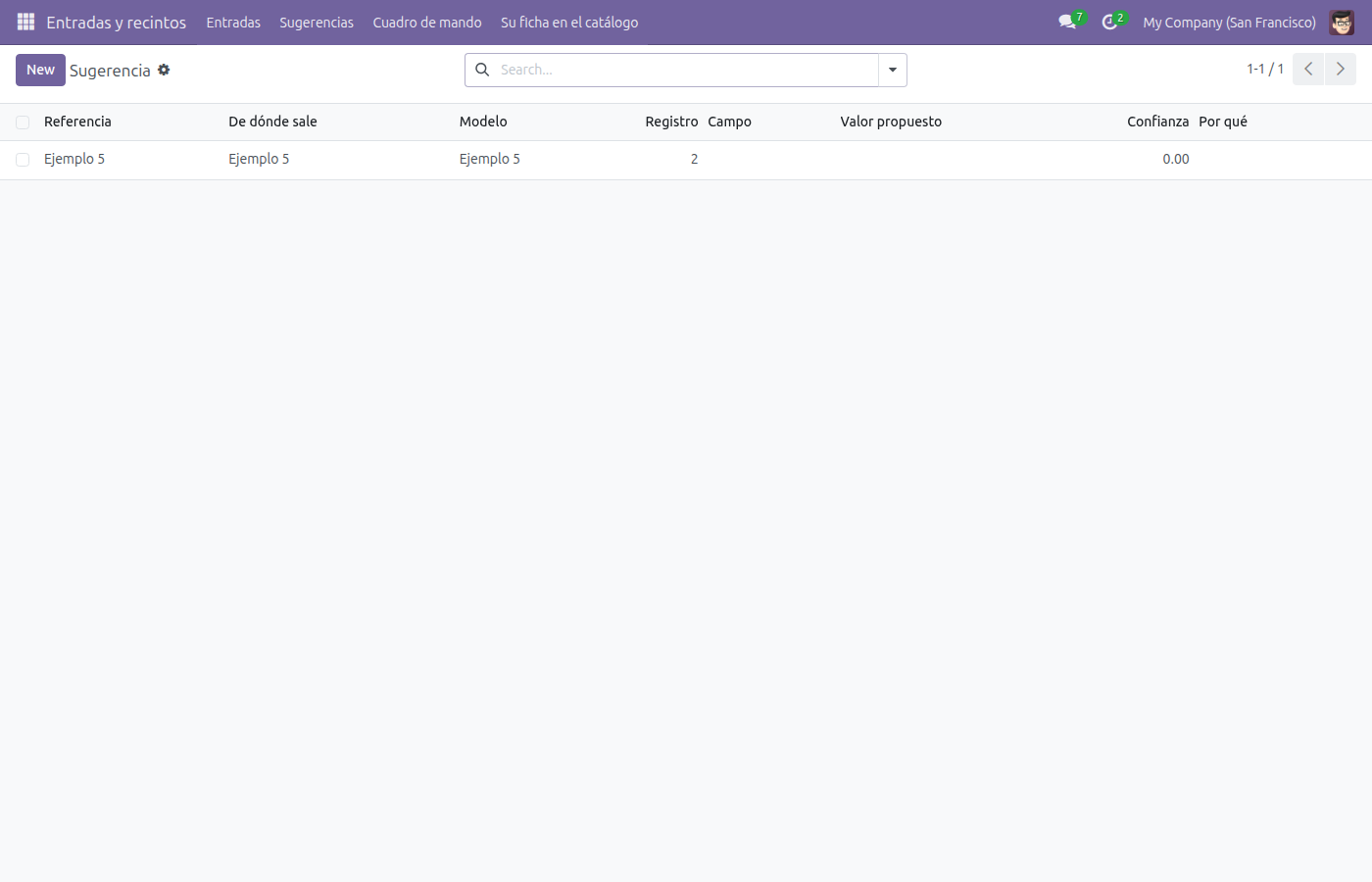 Lista de Sugerencia