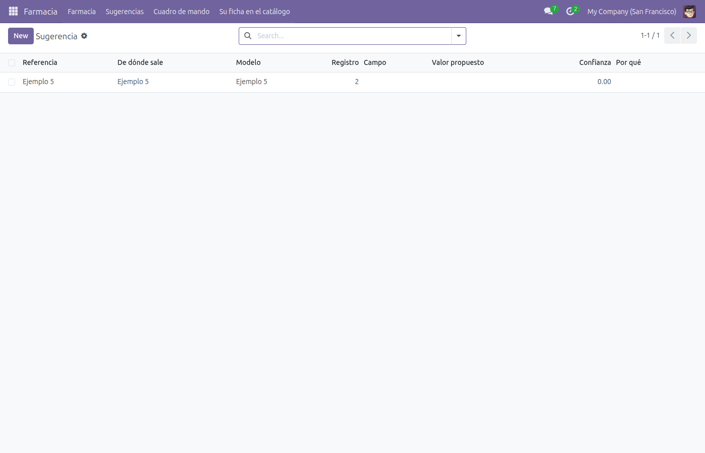 Lista de Sugerencia