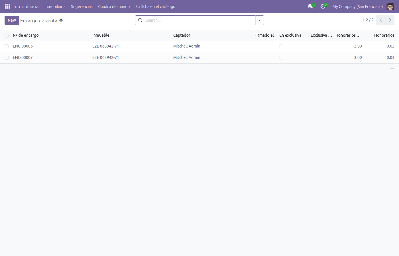 Lista de Encargo de venta