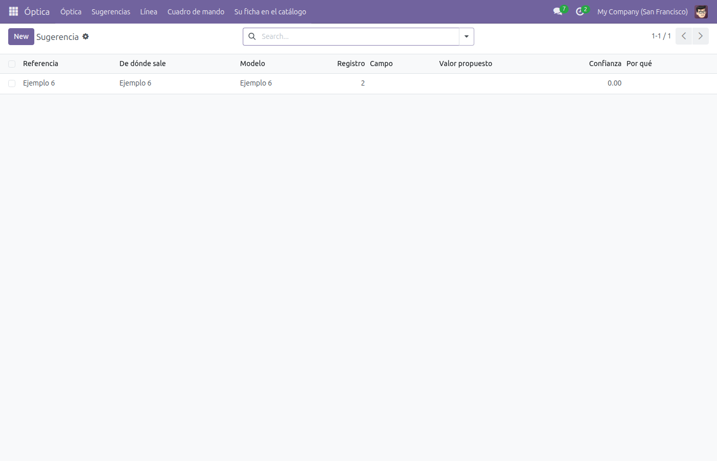 Lista de Sugerencia